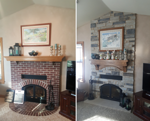 New fireplace installation in Wisconsin