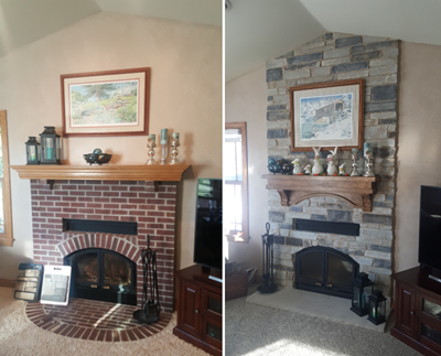 Fireplace Makeover in Menomonee Falls