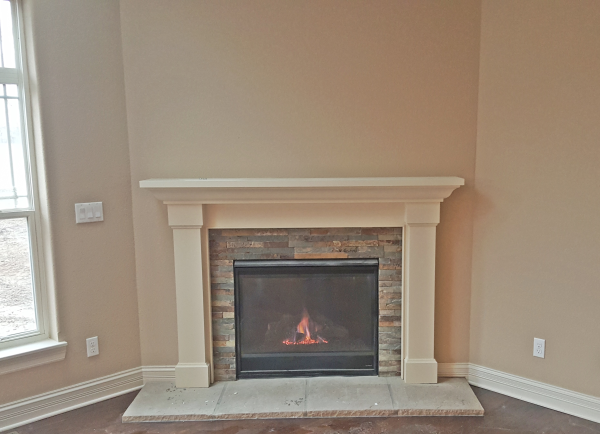 Gas fireplace installation in Pewaukee