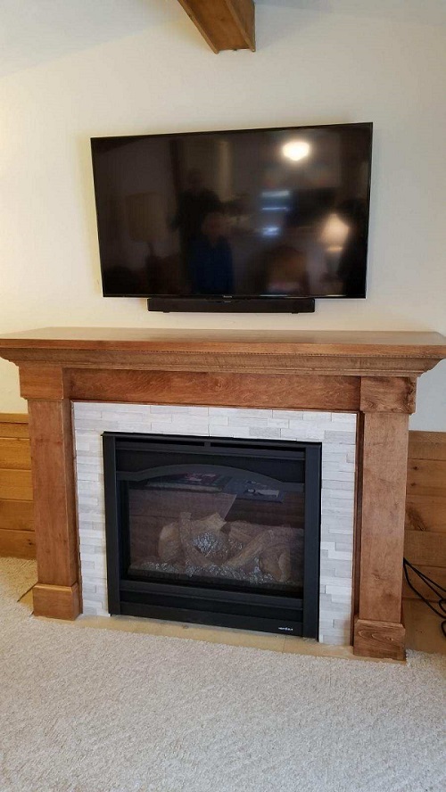 Fireplace cabinet surround