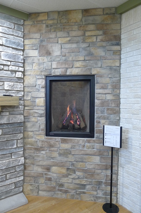 Direct vent gas fireplace installation