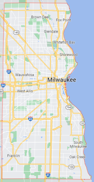 Map of Milwaukee County