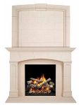 Heatilator Avalon Cast Stone Mantel with Overmantel