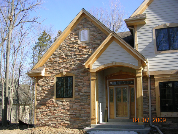 Stone veneer installation Waukesha