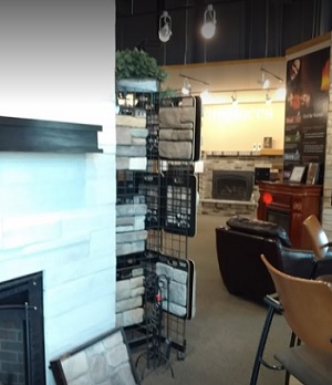 Inside Badgerland Fireplace Waukesha Showroom